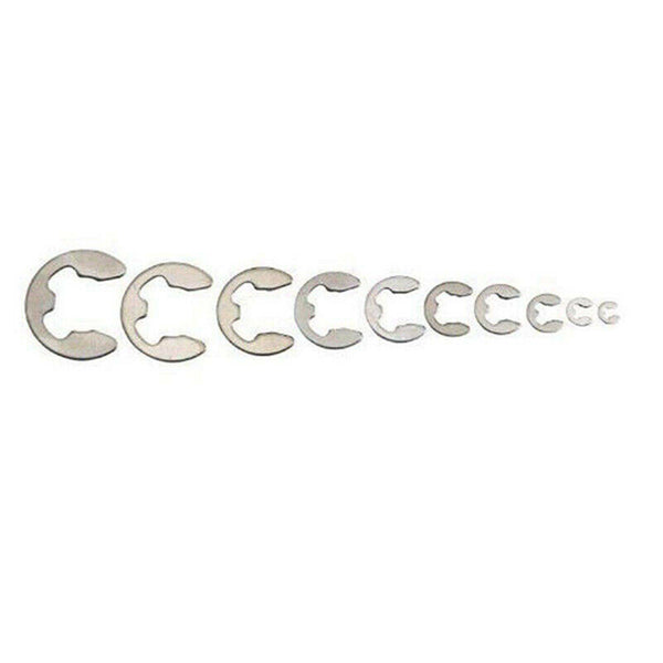 400PCS Stainless Steel E Clips C Circlip Kit Retaining Ring Assorted 1.5 - 10mm