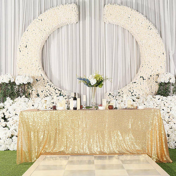 180x120cm Sequin Table Cloth Backdrop Tablecover Party Wedding Event Decoration