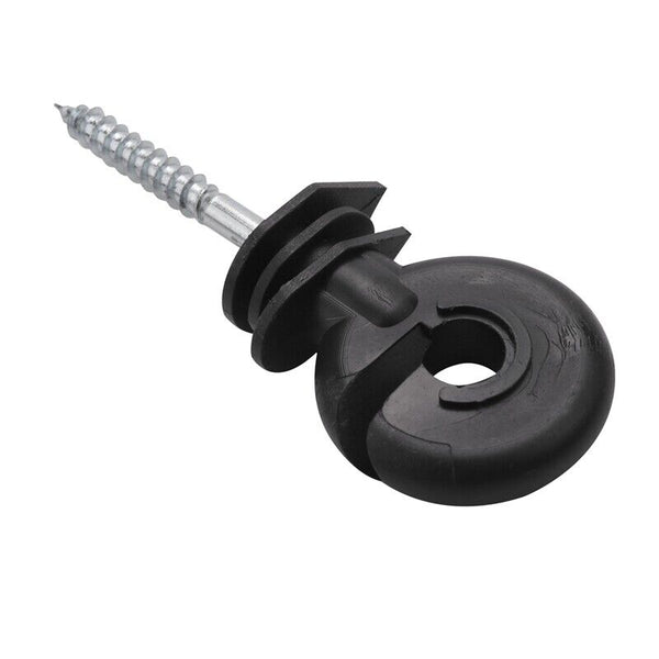 200PCS Electric Fence Insulator Screw-in Ring Fence Post Poly Wire Tape Rope Set