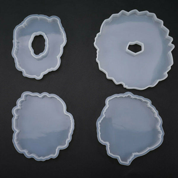 Coaster Resin Casting Mold Silicone Jewelry Agate Making Epoxy Mould Tool Craft