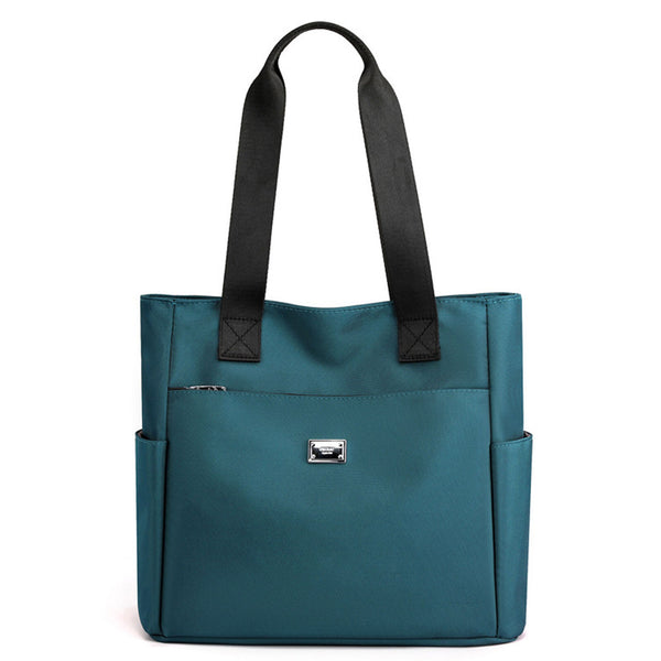 2pcs Waterproof Nylon Shoulder Bag | Multi-Pocket Travel Tote Laptop Work Handbag