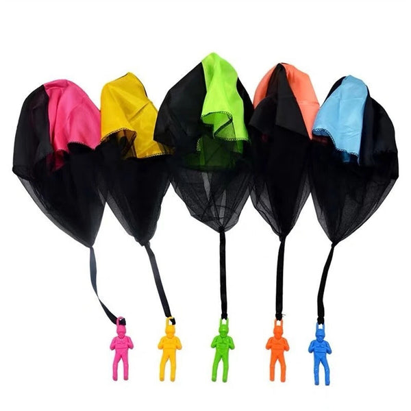 Hand Throwing Mini Soldier Parachute Funny Toy Kid Outdoor Game Play