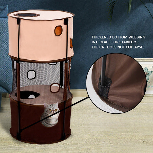 Cat climbing cat cage frame tent pet tree shelf cat pet cat house 3 layer house