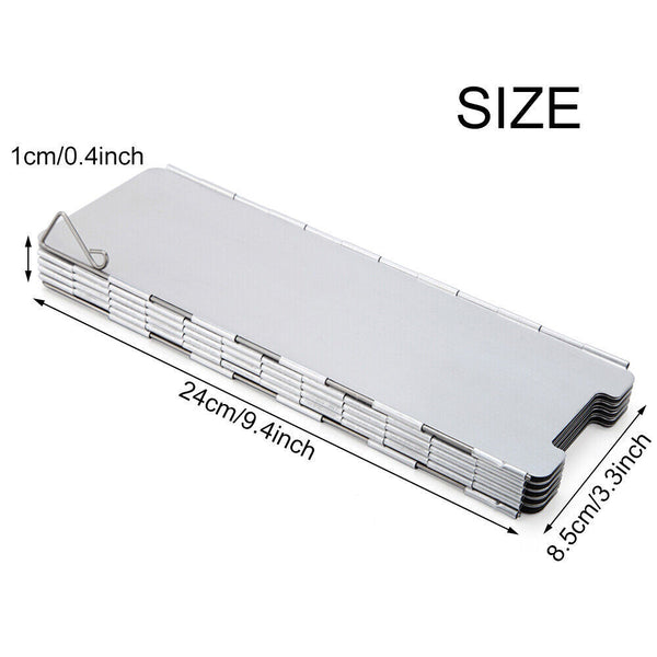 10PCS Folding Stove Wind Shield Outdoor Hiking Burner Windshield BBQ Windscreen