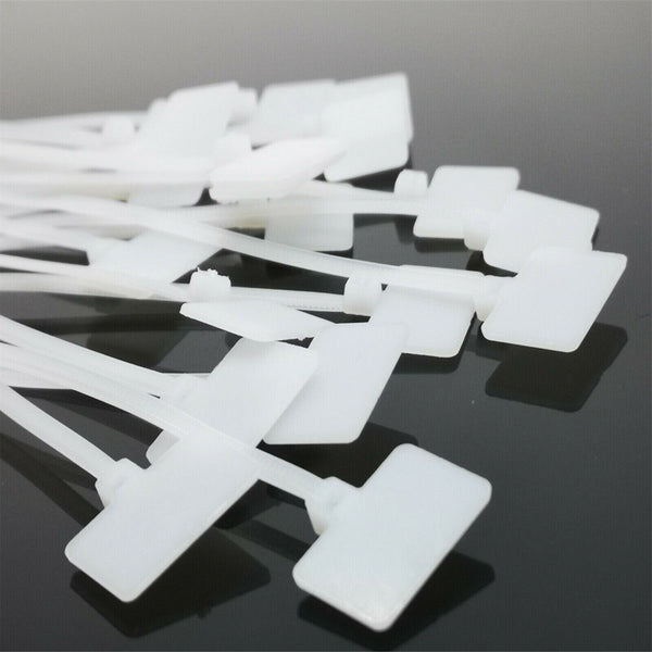 UP TO 300pcs 20 x 13MM Ethernet Wire Zip Cable Ties Tie Mark Tags Nylon Label AU