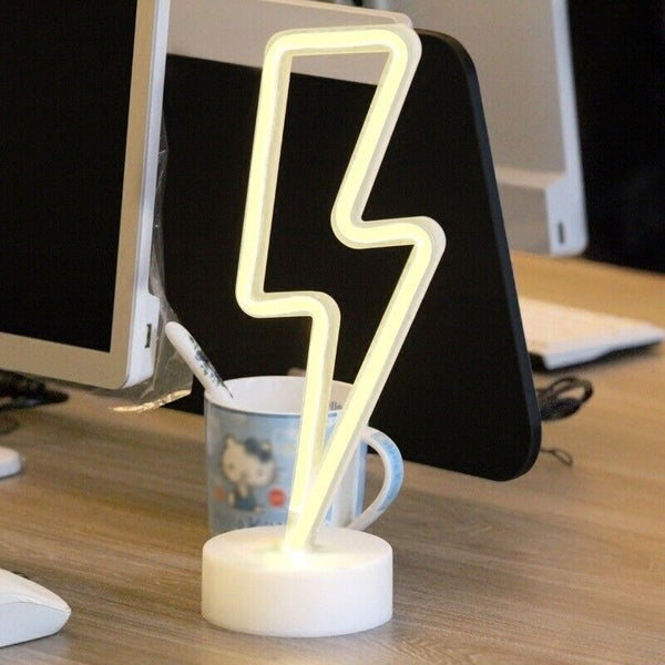 LED Rainbow Neon Sign Lights Lamp Kids Bedroom Bedside Night Warm Light Decor