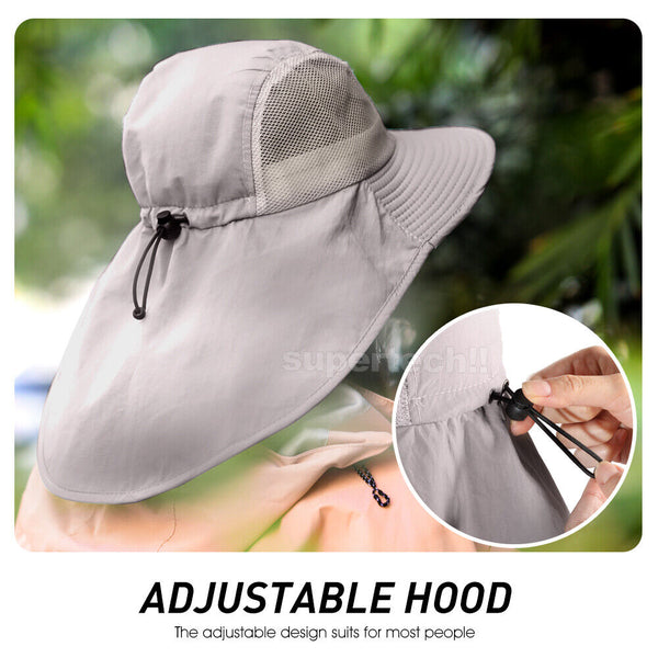 Neck Flap Cap Outdoor Hiking Fishing Hat Sport Sun Protection Wide Brim Cover