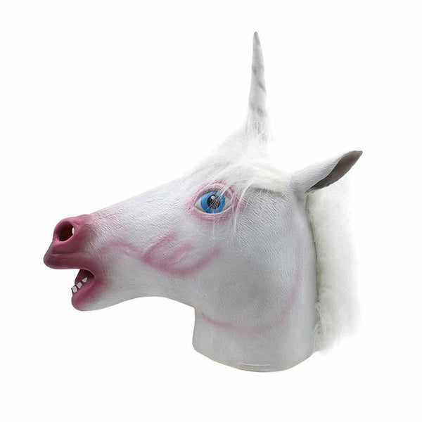 Horse Head Mask Female Latex Prop Animal Cosplay Costume Party Halloween