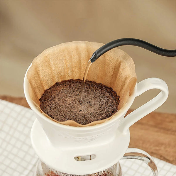 500PCS Coffee Filter Paper Natural Disposable Drip Coffee Filters 102 Size