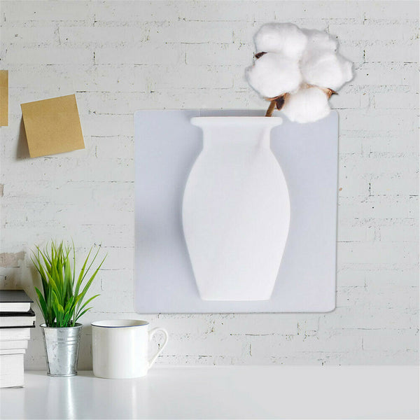 8PCS Stick-On Silicone Wall Vase Reusable Window Flower Decor