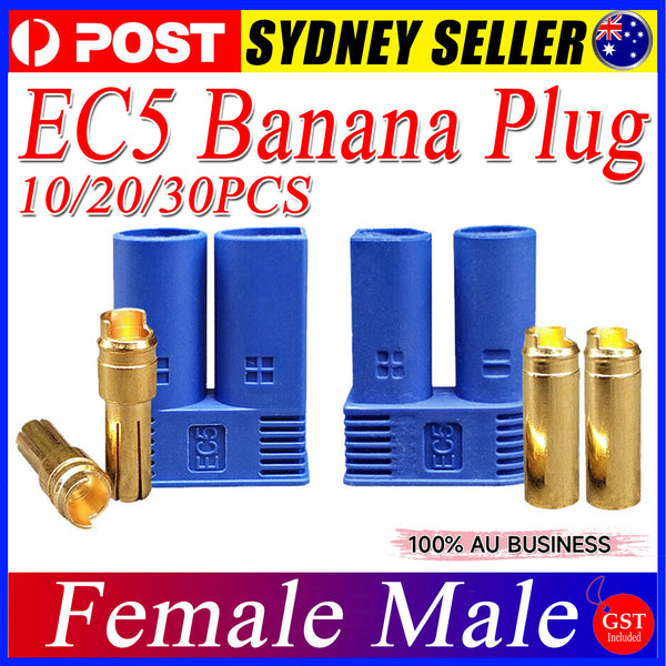 EC5 Banana Plug Female Male Gold Connector Socket for AMASS 5mm E-flite