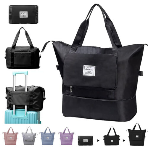 Foldable Travel Bag Unisex Lightweight Large Capacity Folding Duffel Travel Bag