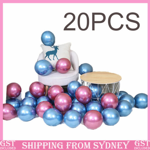 20pcs 12inch/30cm Metallic Birthday Balloons Chrome Metal Balloons Party Wedding