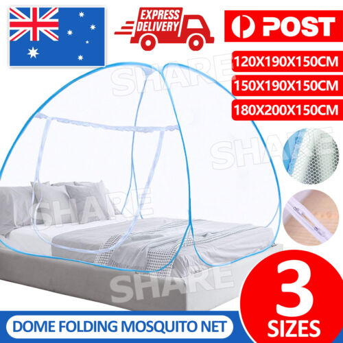 OZ Folding Mosquito Net Automatic Canopy Dome Insect Bed Netting Camping Tent
