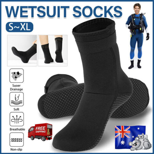 3mm Neoprene Diving Surfing Swim Wetsuit Snorkeling Boots Watersport Socks mc AU