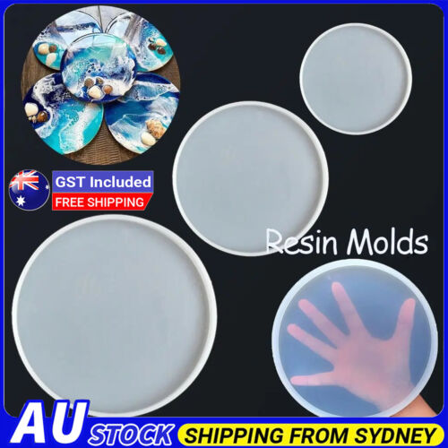 Resin Casting Mold Silicone Jewelry Agate Making Mould Tool Craft Round Coaster