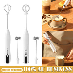 USB Charging Electric Egg Beater Milk Frother Handheld Drink Coffee Foamer NEW
