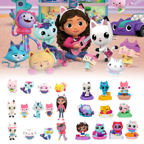 Gabby's Dollhouse Model Action Figure Toys Cake Topper Kits Decor Set PVC Dolls