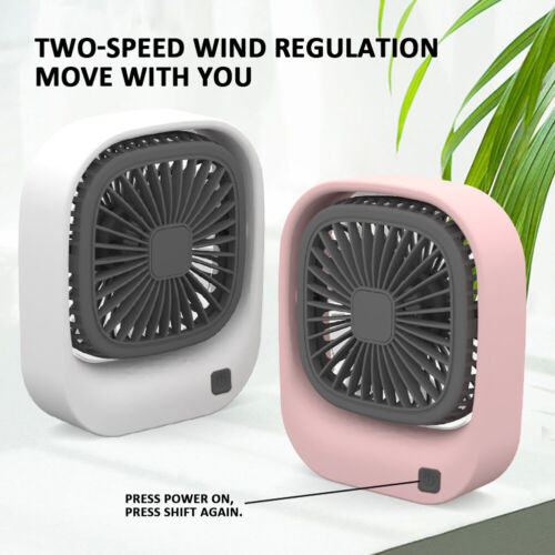 Mini Fan Air Cooler Portable Desk USB Charging Rechargeable Travel Camping AU