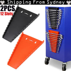 2X Wrench Organizer Magnetic Storage Rack Plastic Spanner Tools Holders 12 Slots
