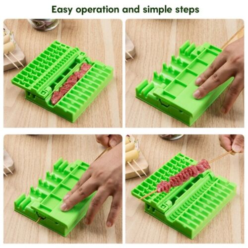 Convenient BBQ Skewer Tool Fast and Easy Skewering for Outdoor Grilling