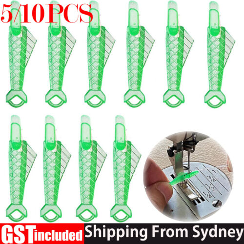 Green Automatic Quick Sewing Machine Needle Threader Stitch Insertion Tool