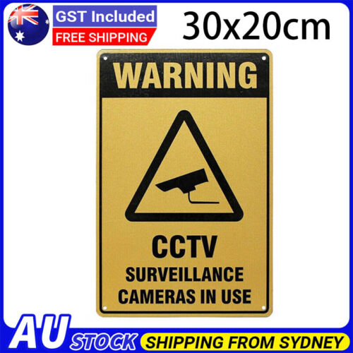 Warning CCTV Surveillance Camera In Use Sign 300x200 Metal Security Office Shop