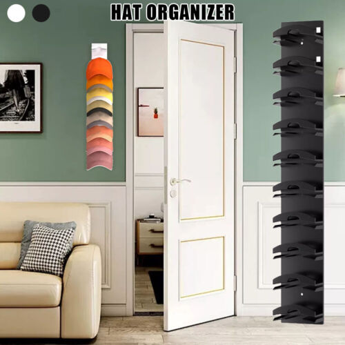 10 Hat Rack Organizer Baseball Holder Storage Adhesive Door Wall Coat Caps Stand