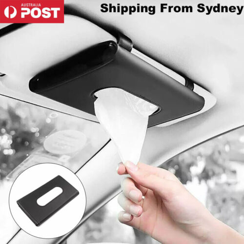 Car Tissue Box Cover Towel Sun Visor Paper Napkin Case Holder Organizer Storage