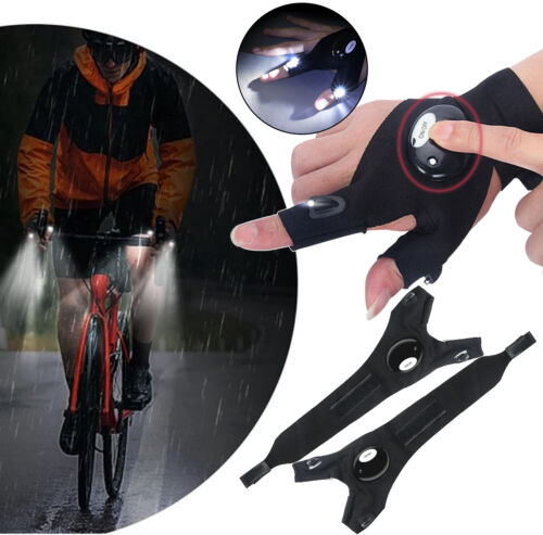 Outdoor Flashlight Waterproof Fishing Glove with LED Rescue Night Light