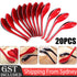 20Pcs Soup Ramen Spoons Asian Chinese Japanese Utensils Long HandleHook Flatware