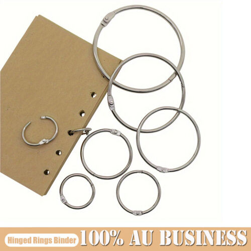 Hinged Rings Clips 25mm Binder Hinge Metal Scrapbooking Split Album AU