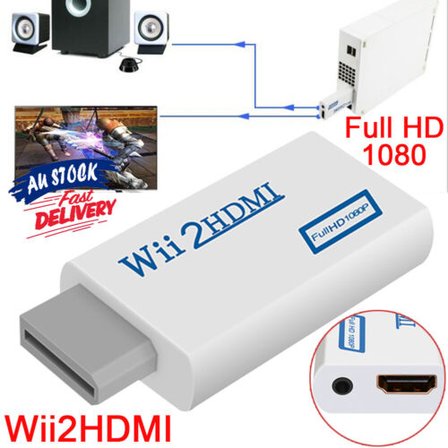 480i Wii2HDMI HDMI Converter 1080p Mini 3.5mm Adapter Wii Audio HD Video Output