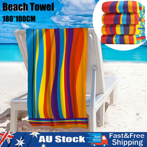 100x180cm Microfiber Bath Beach Towel Gym Sport Footy Travel Yoga Swimming
