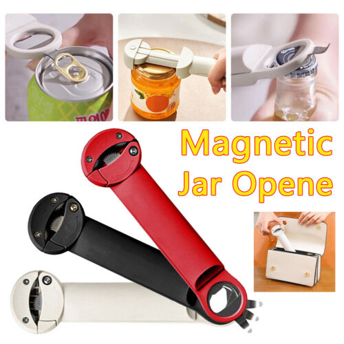 Multifunctional Magnetic Jar Adjustable Bottle Lid Beer Gripper Can Opener