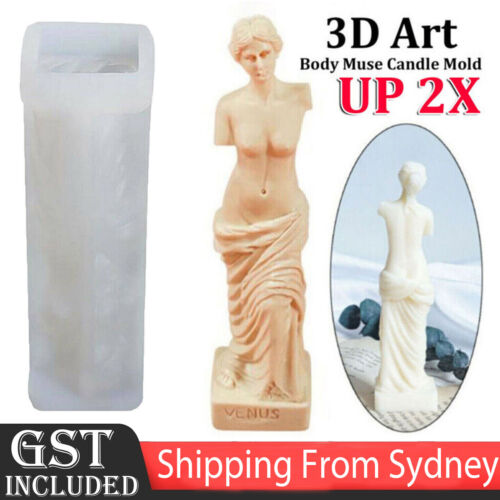 Silicone Body Candle Mold 3D Art DIY Making Human Torso Soap Wax Resin Mould AUS