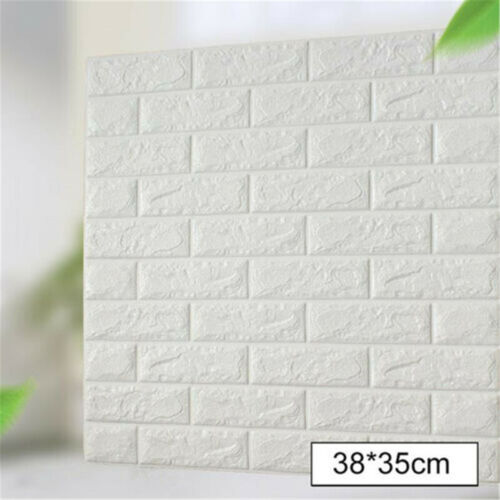 20PCS 3D Wallpaper Wall Panels Self Adhesive Brick Waterproof Stickers 70*77CM