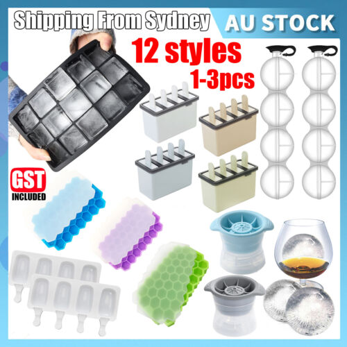 Large Ice Ball Maker Cube Tray Big Silicone Mold Sphere Whiskey Round Mould