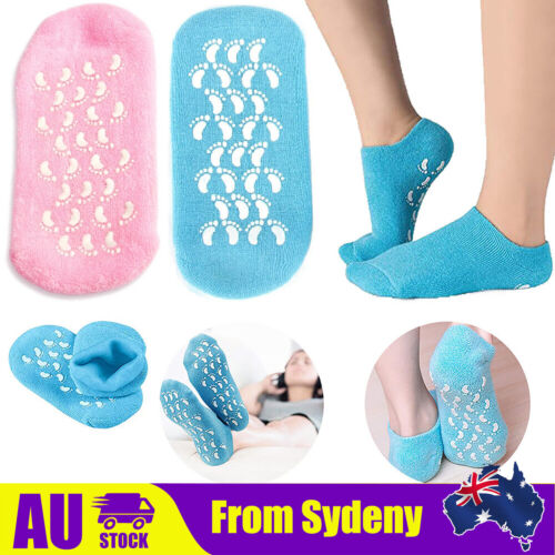 1Pair Moisturising Spa Gel Socks Cracked Foot Hard Dry Skin Care Protector AU
