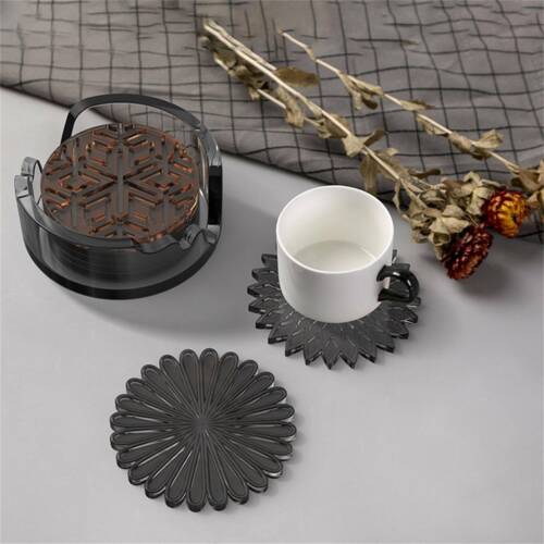3X Flower Silicone Coaster Mat Storage Holder Set Resin Casting Mold Epoxy Mould