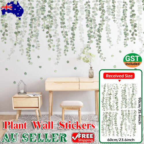 Self Adhesive Removable Wall Sticker & Decal | Hanging Leaves | Living Room