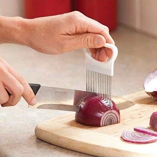 Food Slice Assistant Onion Slicer Cutter Fish Meat Potato Vegetable Holder Tool