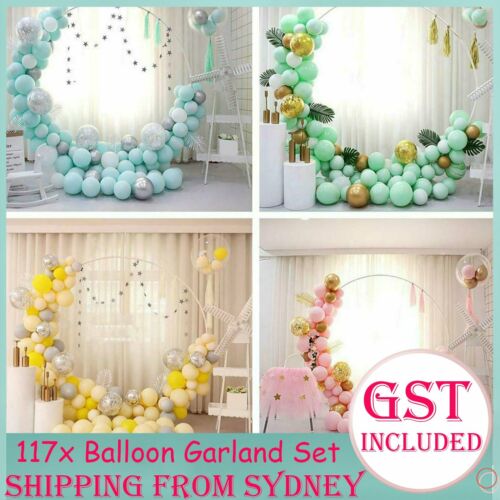 Macaron Retro Balloon Arch Garland Kit Set Baby Shower Wedding Birthday Party DE
