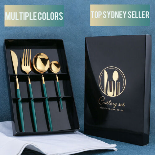 8pcs Cutlery Set Stainless Steel Spoon Fork Knife Chopsticks Kit Travel Gift