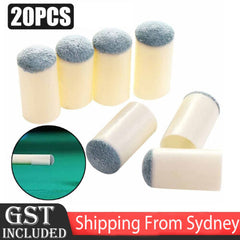 20Pcs Push On Pool Snooker For Billiard Cue Tips Head Cover 12mm Protect Tips AU