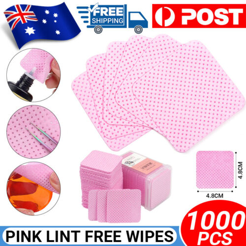 1000PCS Lint Free Wipes Nail Polish Remover Pad Manicure Pedicure Cleaning Tool