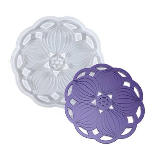 3X Flower Silicone Coaster Mat Storage Holder Set Resin Casting Mold Epoxy Mould