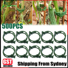 500PCS Green Veggie Garden Plant Support Clip Trellis Twine Greenhouse Vegetable