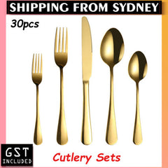 30pcs Forged Stainless Steel Flatware Set Cutlery Set,Silverware Set Service