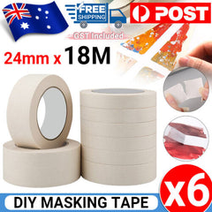 20 Yard Masking Tape Painting Crepe Paper 24mm Painter Painting Cove Craft AU